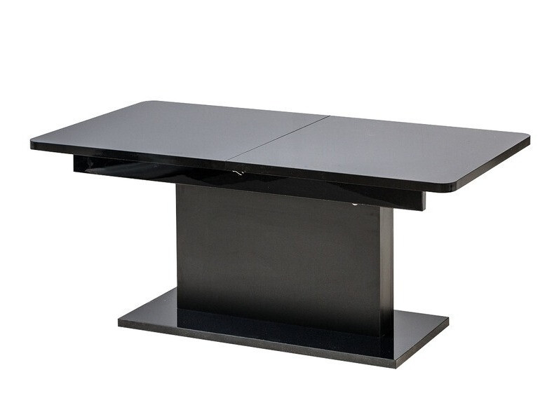 Transforming mesa de centro Ogden 158 (Preto brilhante + Preto)