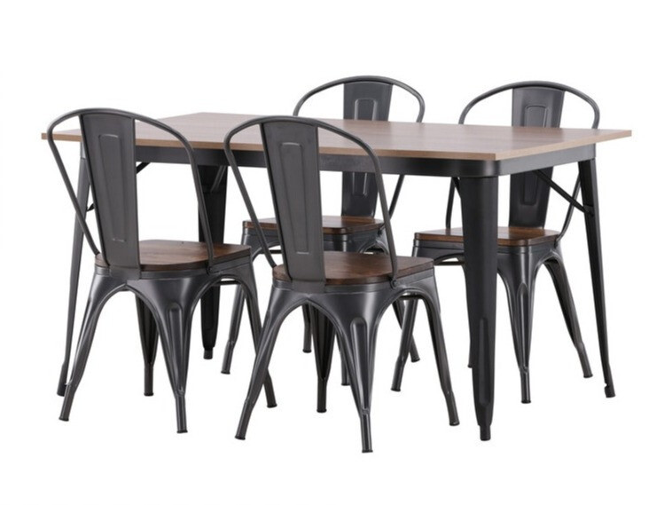 Conjunto para refeições Dallas 3366 (Noz + Cinzento escuro)