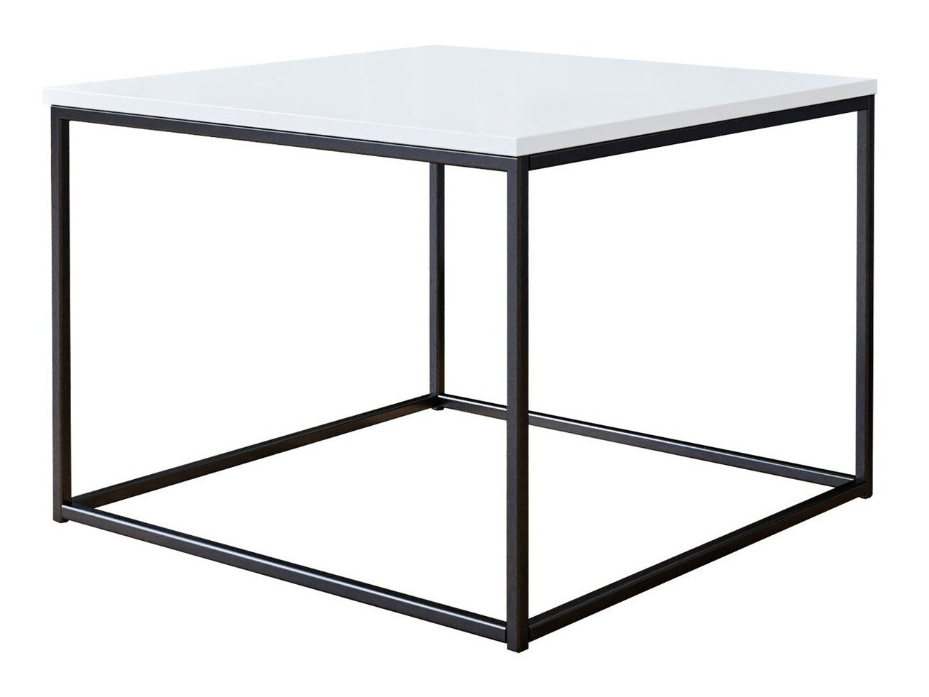 Mesa de centro Germantown 105 (Preto matte + Branco brilhante)