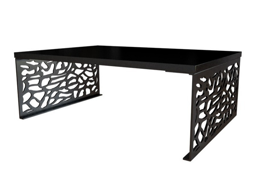 Mesa de centro Germantown 107 (Preto brilhante + Preto matte)