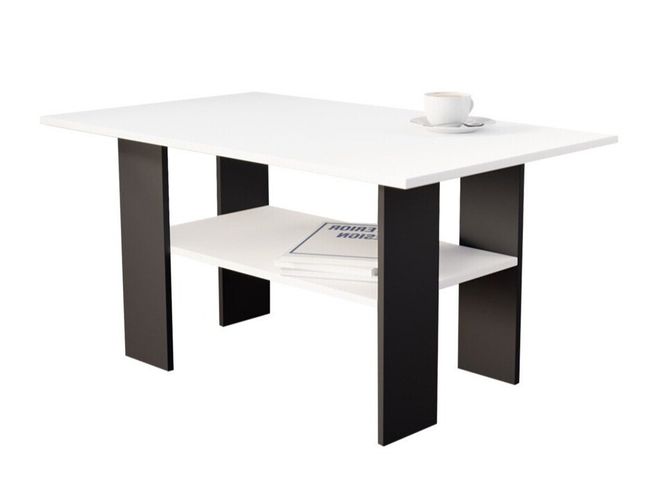 Mesa de centro Reading 101 (Preto + Branco)