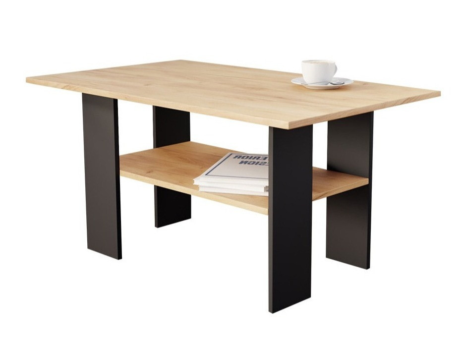 Mesa de centro Reading 101 (Preto + Craft carvalho)