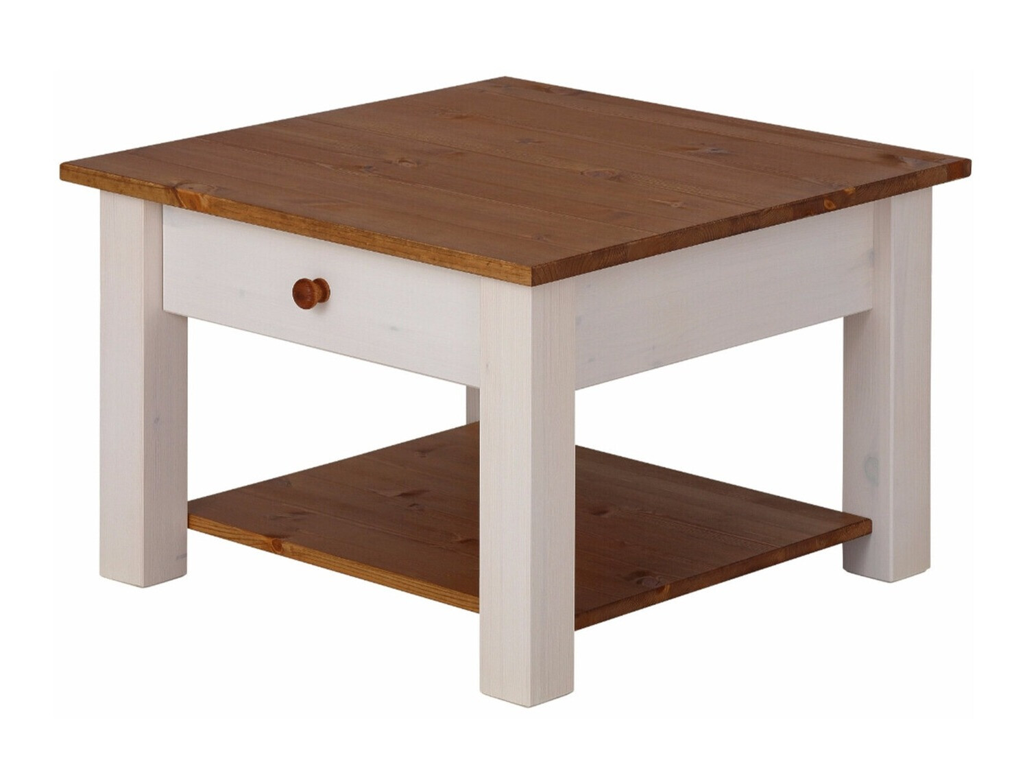 Mesa de centro Denton 753 (Branco + Carvalho de mel)