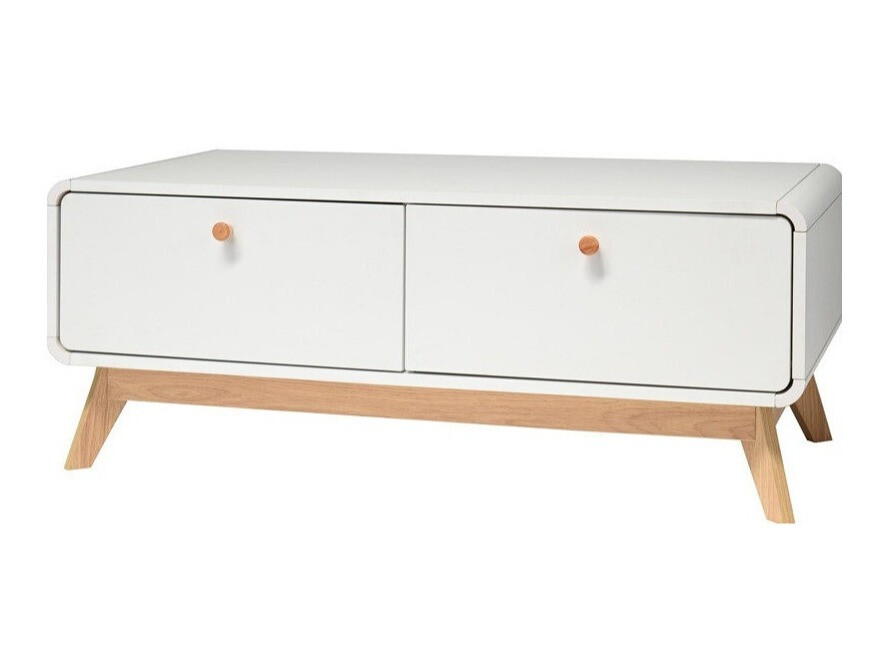 Mesa de centro Elbtena 100 (Branco + Carvalho)