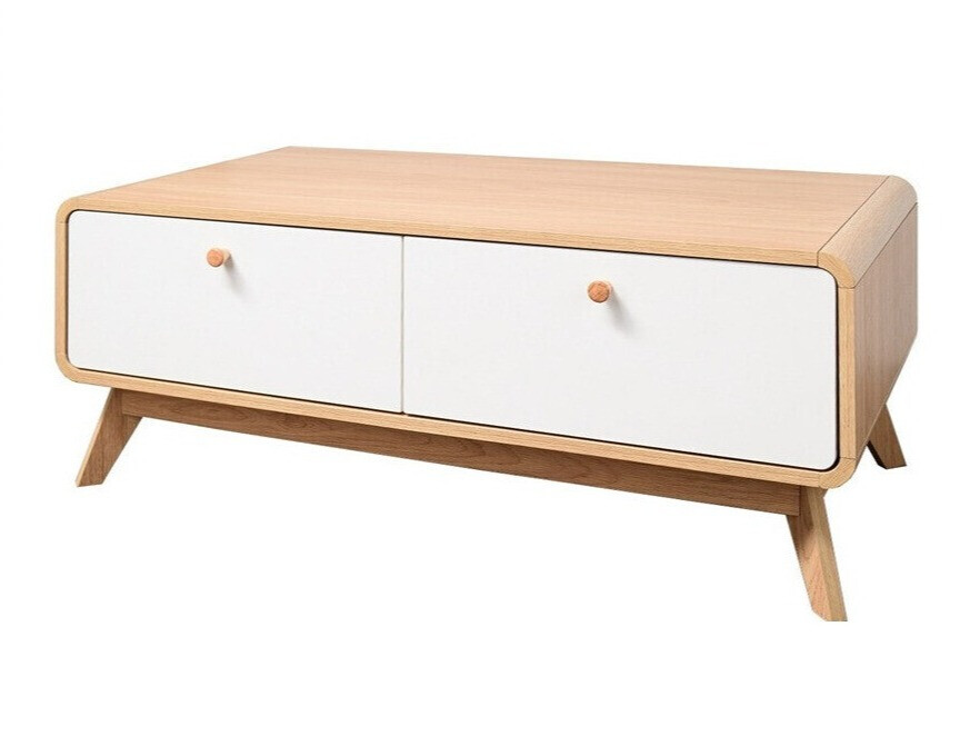 Mesa de centro Elbtena 100 (Carvalho + Branco)