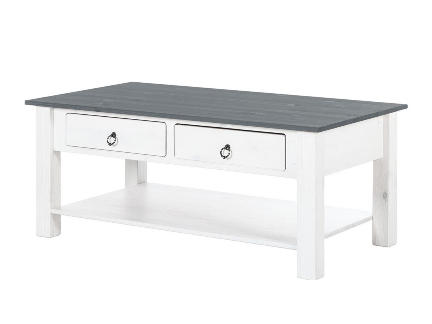 Mesa para revistas Denton 120 (Branco + Carvalho cinza)