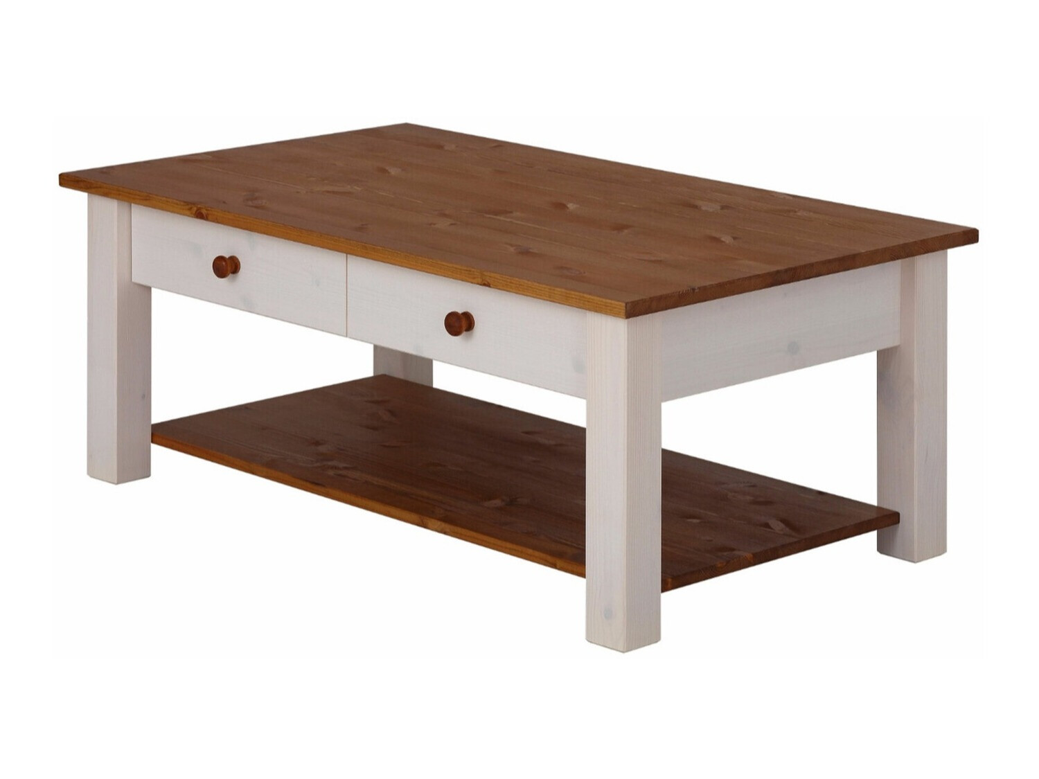 Mesa para revistas Denton 754 (Branco + Carvalho de mel)