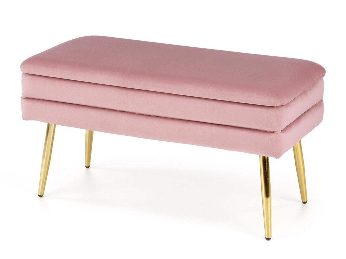 Banco estofado Houston 1255 (Rosa + Dourado)