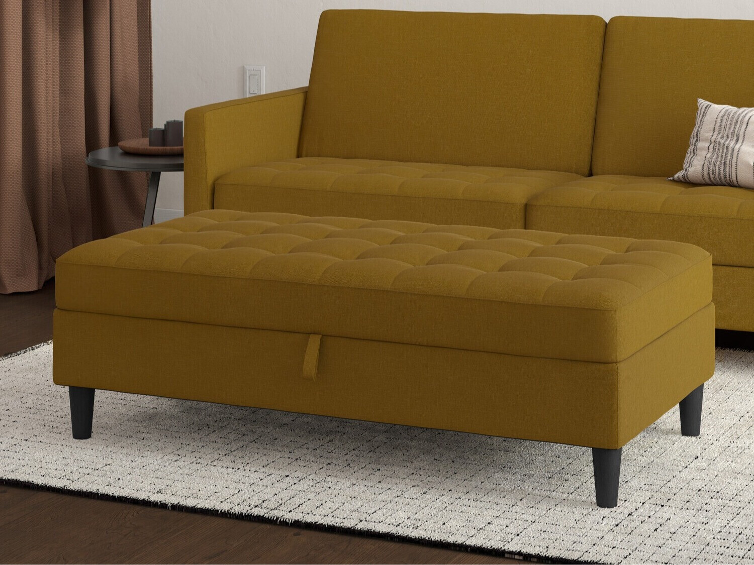 Banco estofado Tulsa 545 (Amarelo escuro)