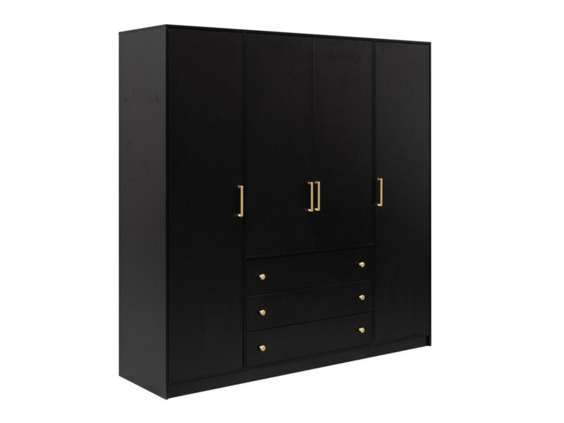 Roupeiro Honolulu 252 (Preto + Dourado)