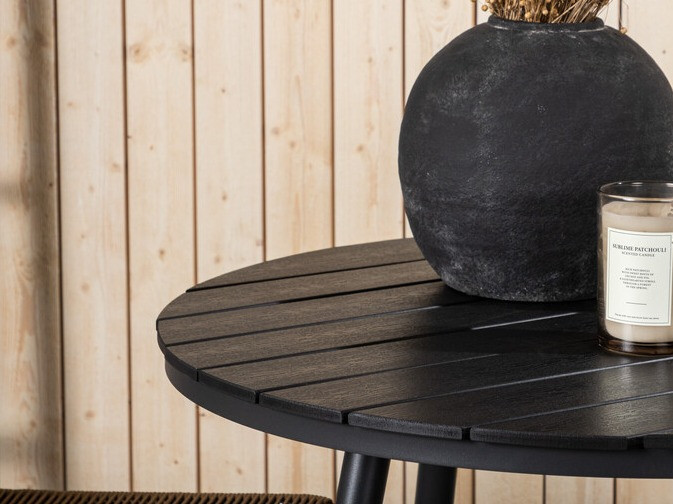 Conjunto de mesa e cadeiras Dallas 3782 (Castanho claro + Preto)