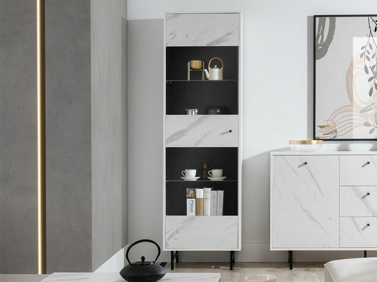 Estante Providence T104 (Marmore branco)