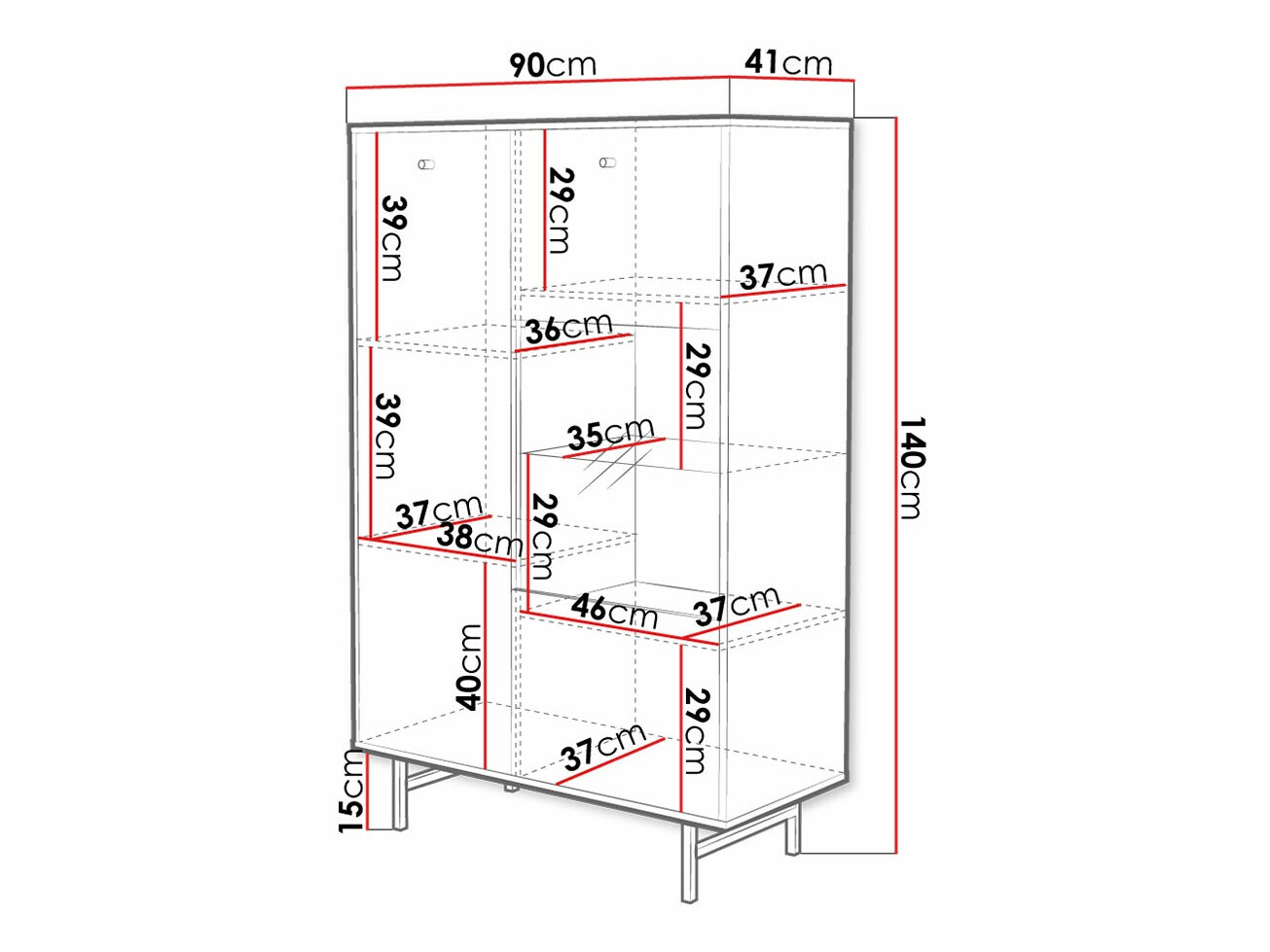 Estante Providence T105 (Marmore branco)