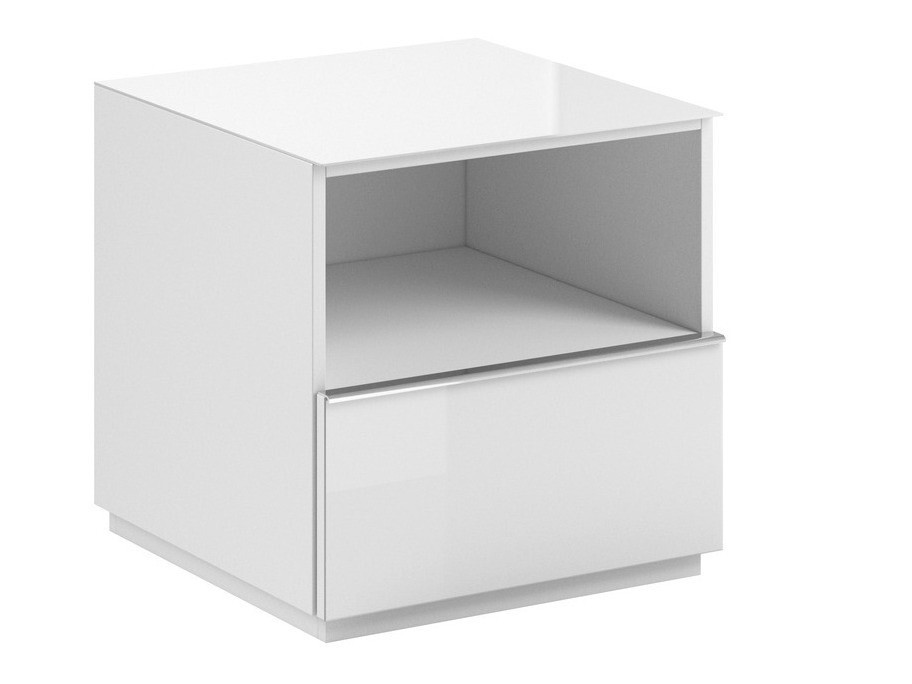 Móvel de TV Austin 220 (Branco + Branco brilhante)