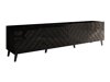 Móvel de TV Charlotte 145 (Preto + Preto brilhante)