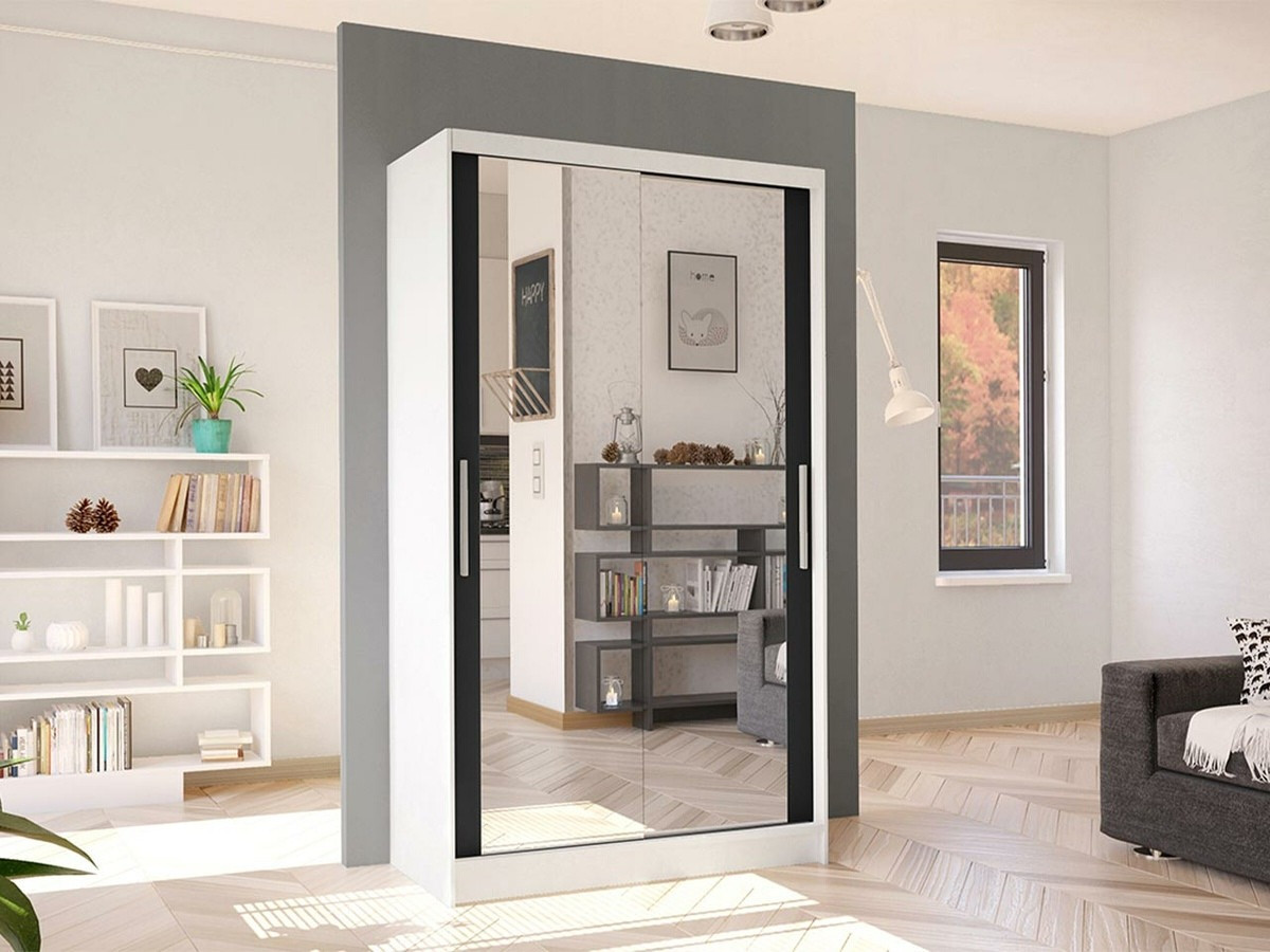 Roupeiro Closico Structor VII (Branco + Preto)