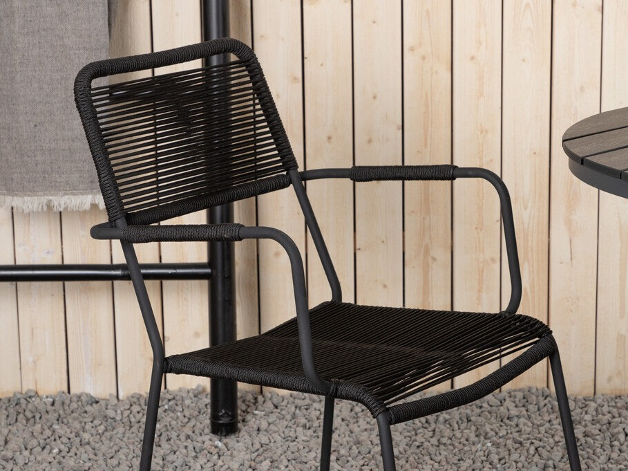 Conjunto de mesa e cadeiras Dallas 3784 (Preto)