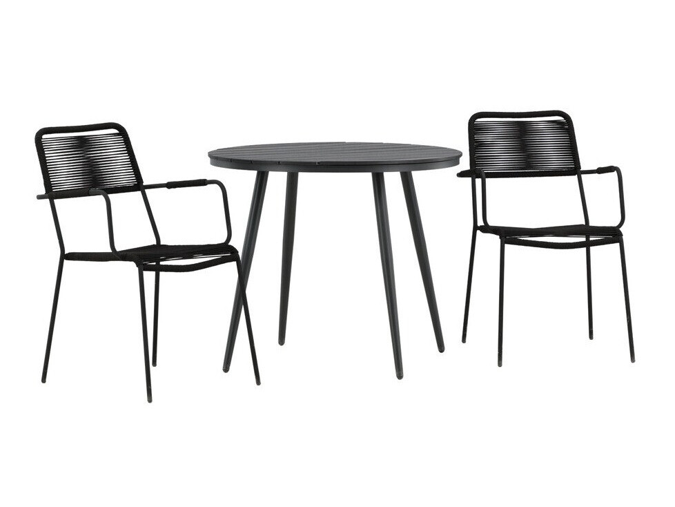 Conjunto de mesa e cadeiras Dallas 3784 (Preto)