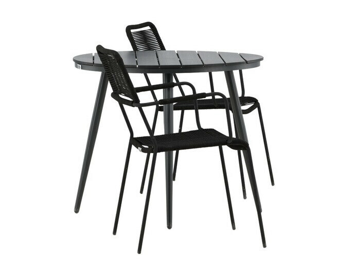 Conjunto de mesa e cadeiras Dallas 3784 (Preto)