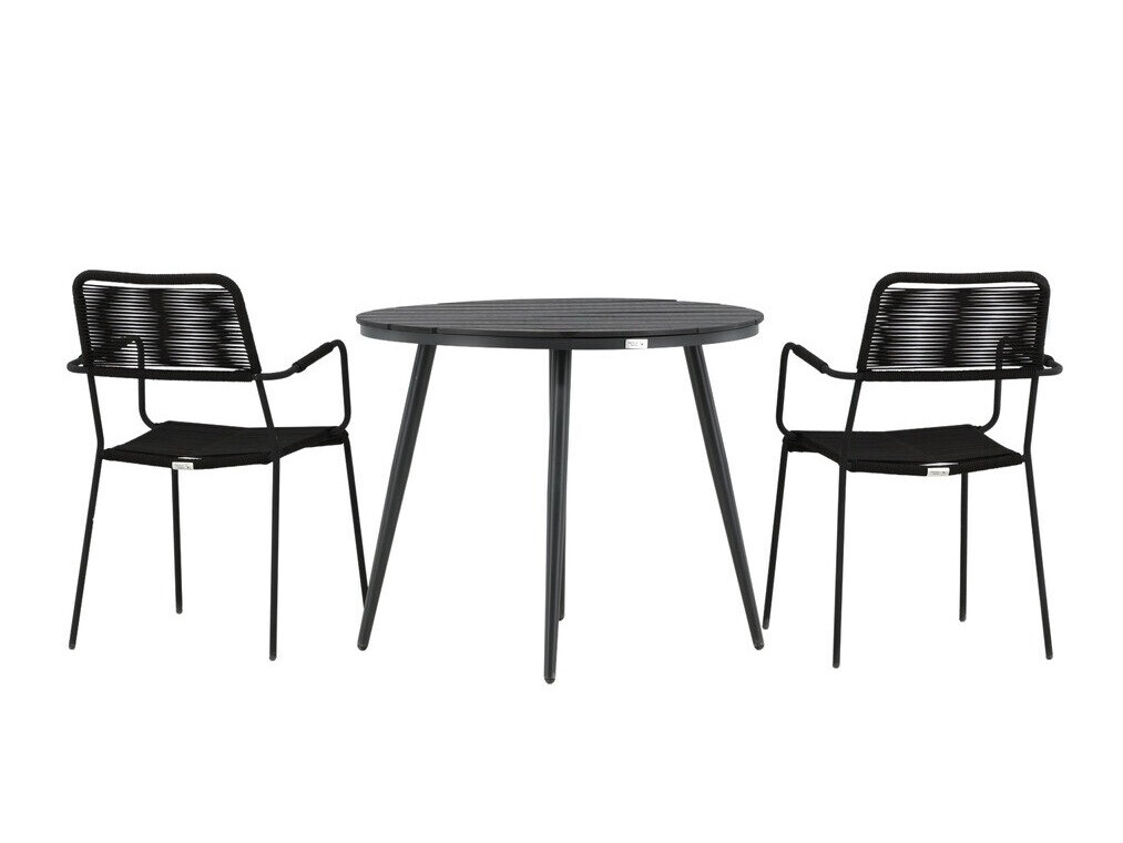 Conjunto de mesa e cadeiras Dallas 3784 (Preto)