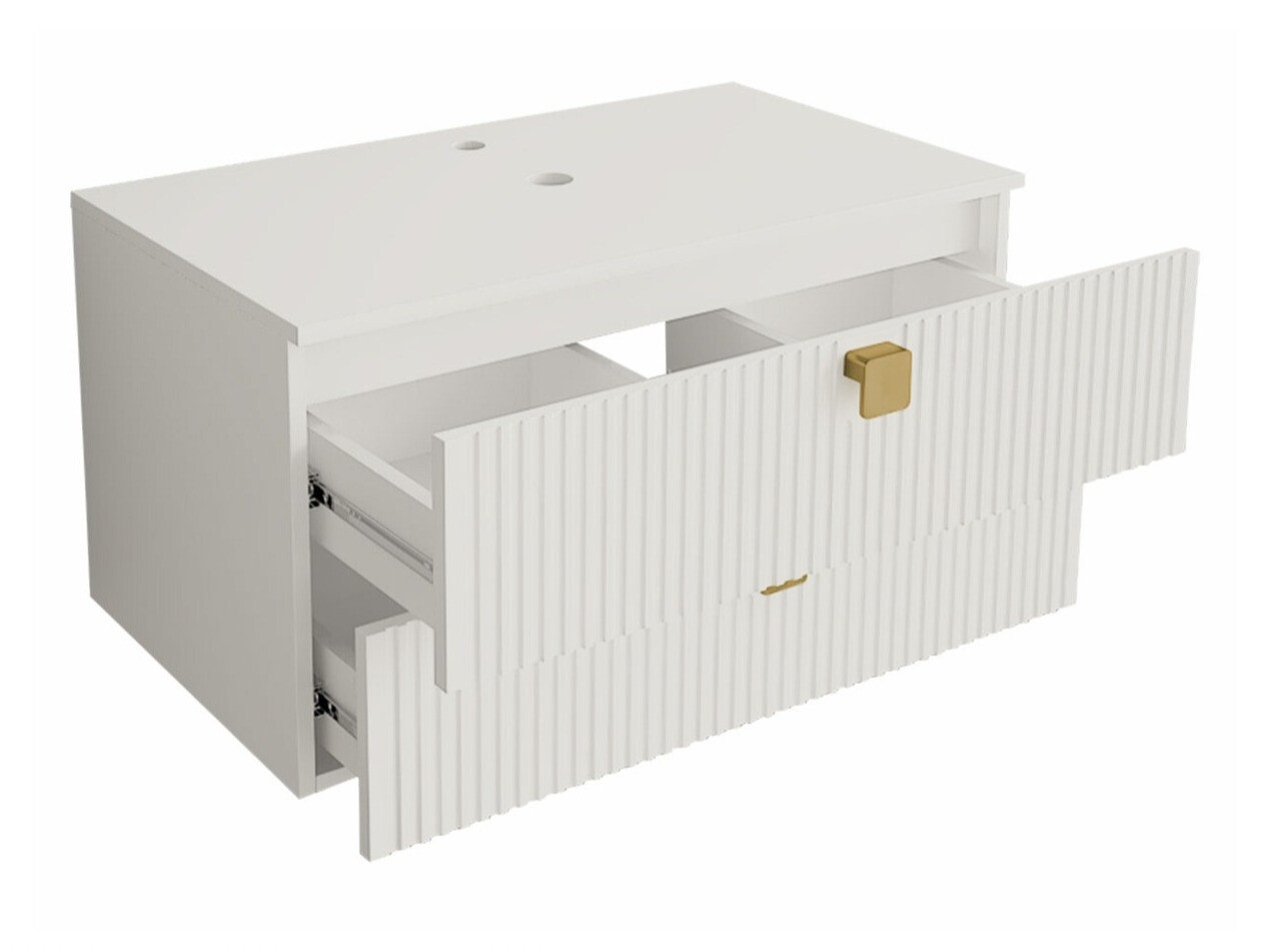 Armário suspenso para casa de banho para lavatório Panium (Cinzento)