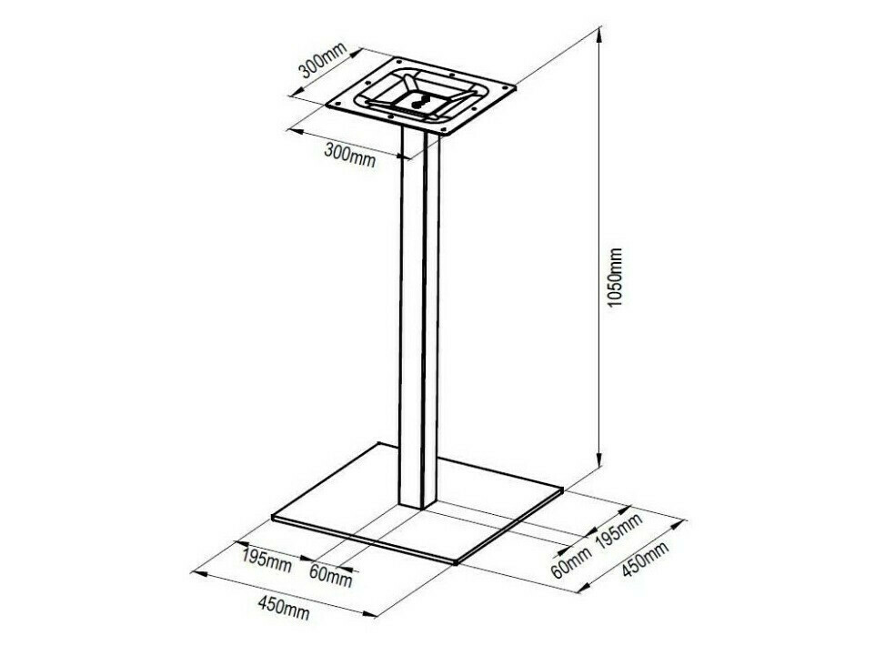 Mesa de bar Findlay 107 (Branco + Prata)