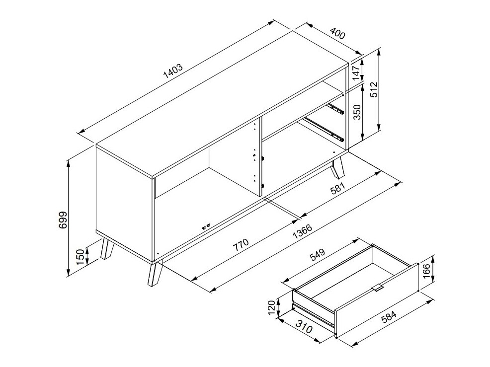 Móvel de TV Findlay K106