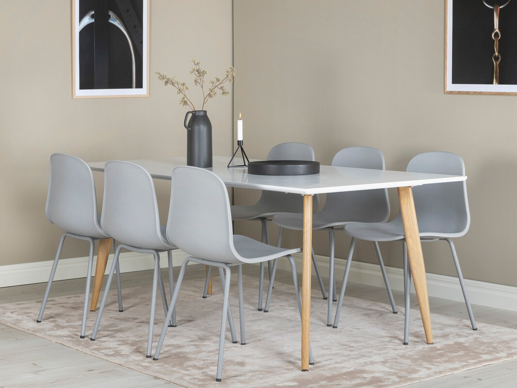 Mesa Dallas 127 (Branco + Castanho claro)