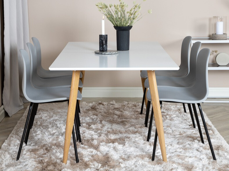 Mesa Dallas 127 (Branco + Castanho claro)