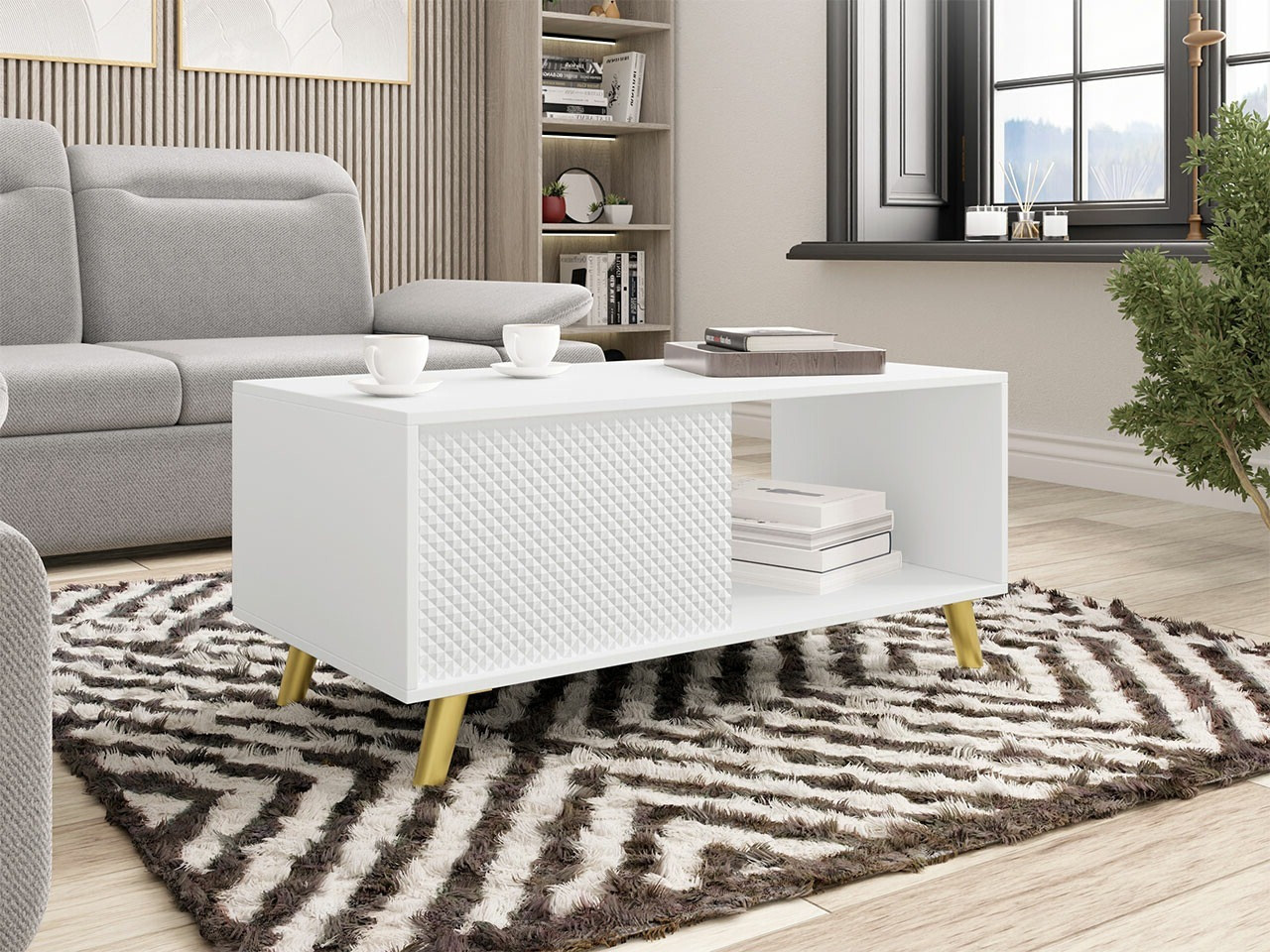 Mesa para revistas Merced 130 (Branco)