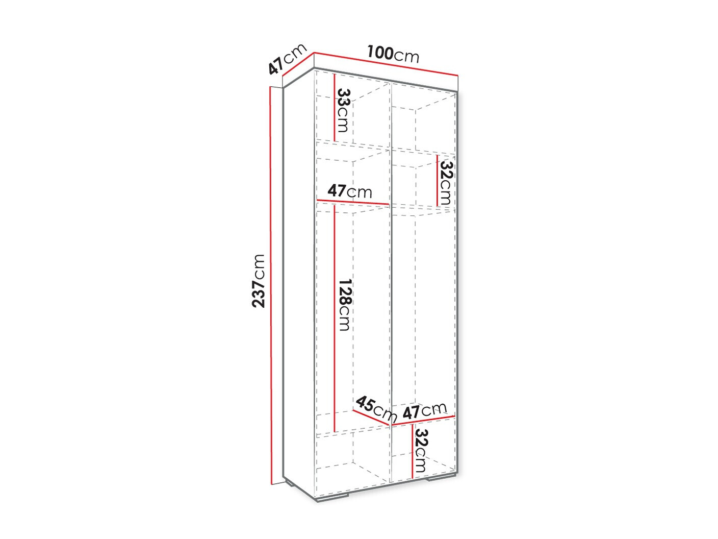 Roupeiro Hartford 411 (Preto)