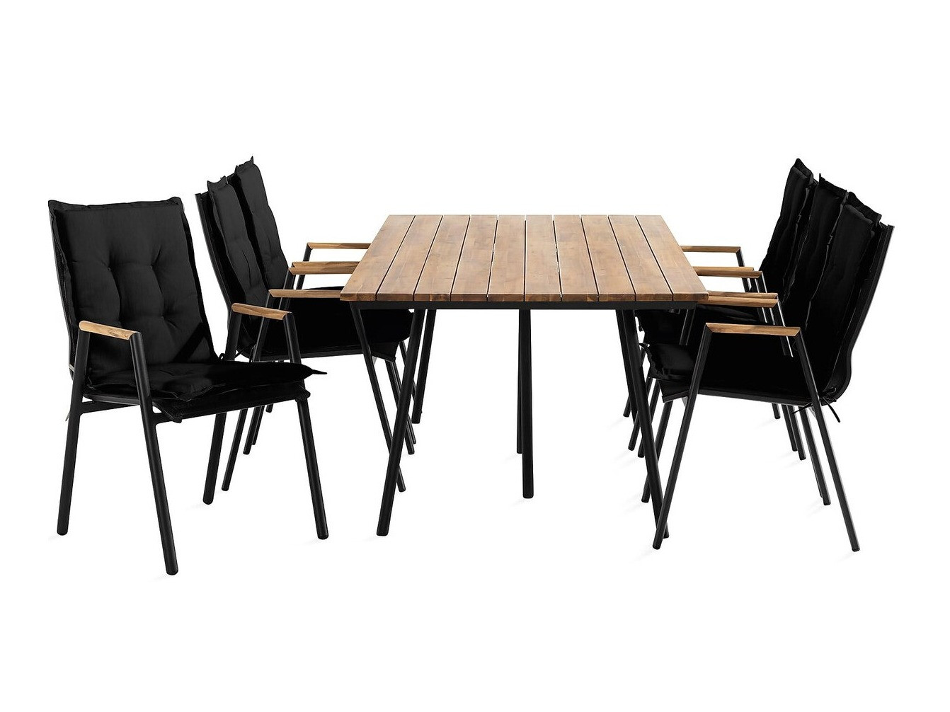 Conjunto de mesa e cadeiras Comfort Garden 1572 (Preto)