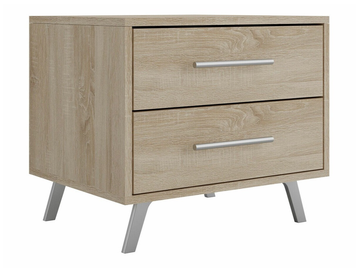 Mesa de cabeceira Dortivu 119 (Carvalho sonoma + Prata)