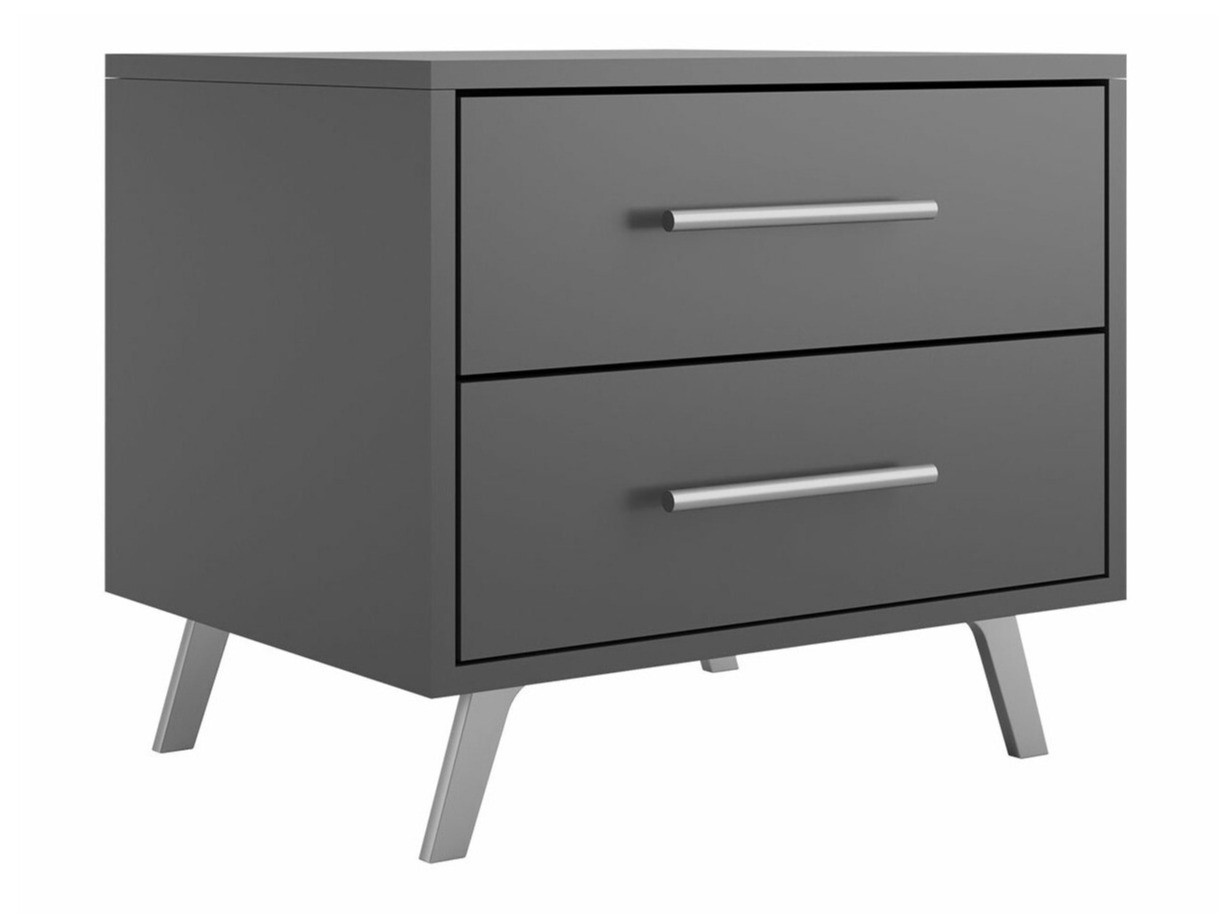 Mesa de cabeceira Dortivu 119 (Grafite + Prata)