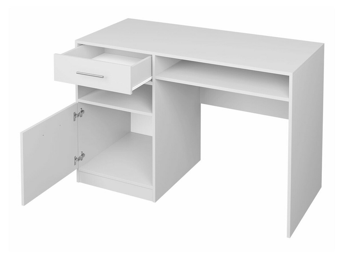 Mesa de escritório Dortivu 117 (Grafite + Prata)