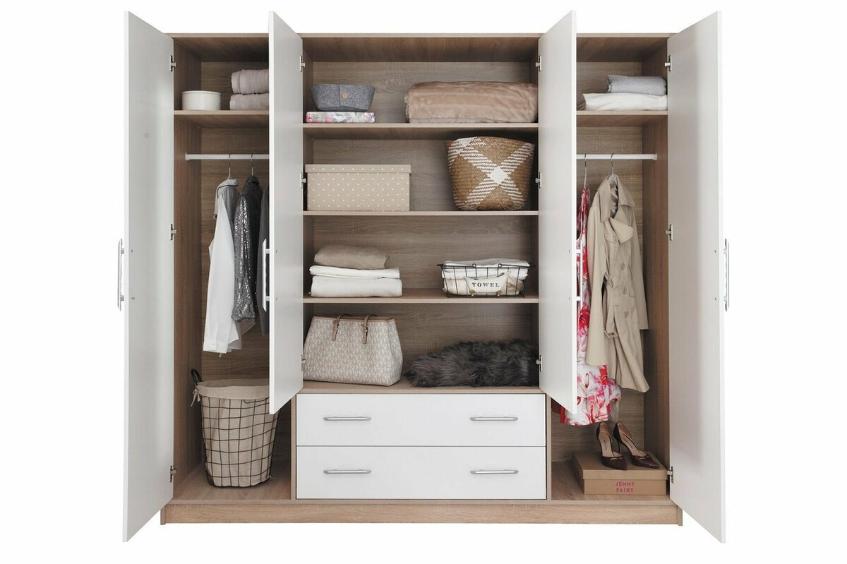 Roupeiro Cavmero 101 (Carvalho sonoma + Branco)