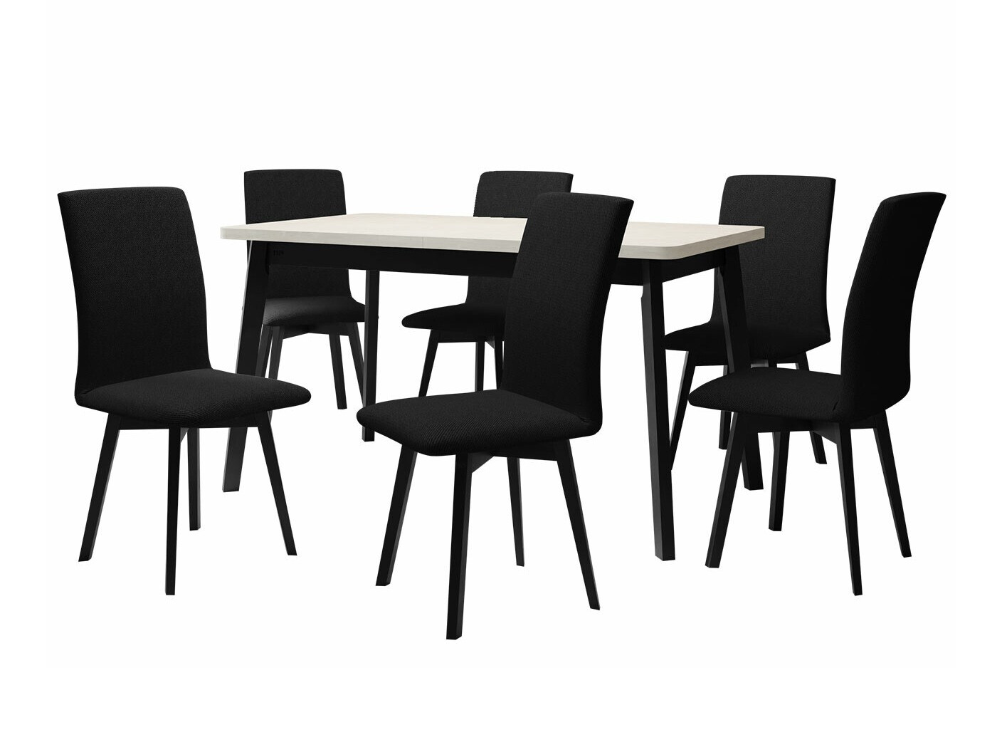 Conjunto para refeições Victorville 292 (Branco + Preto)