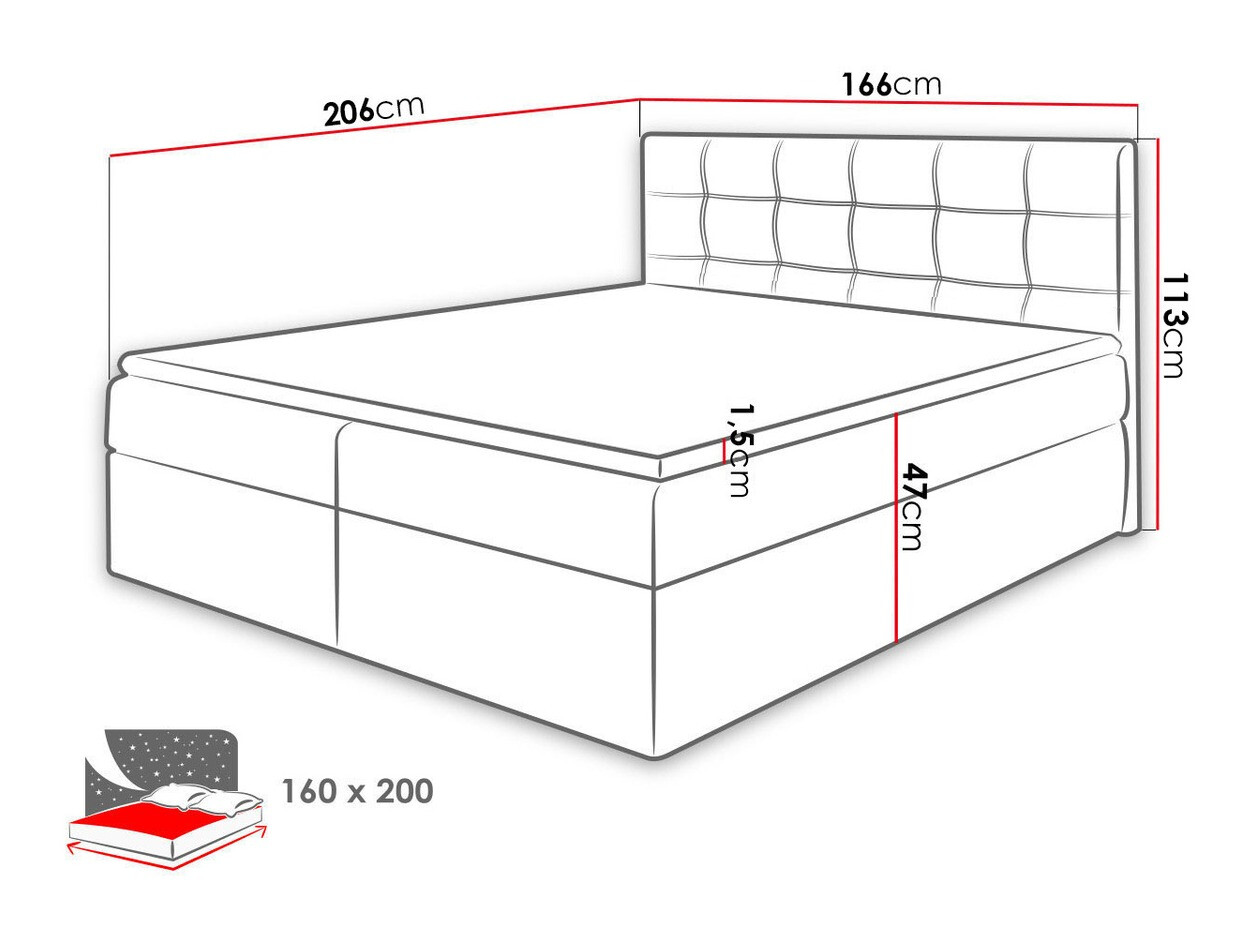 Cama continental Comfivo 195 (Kronos 09)