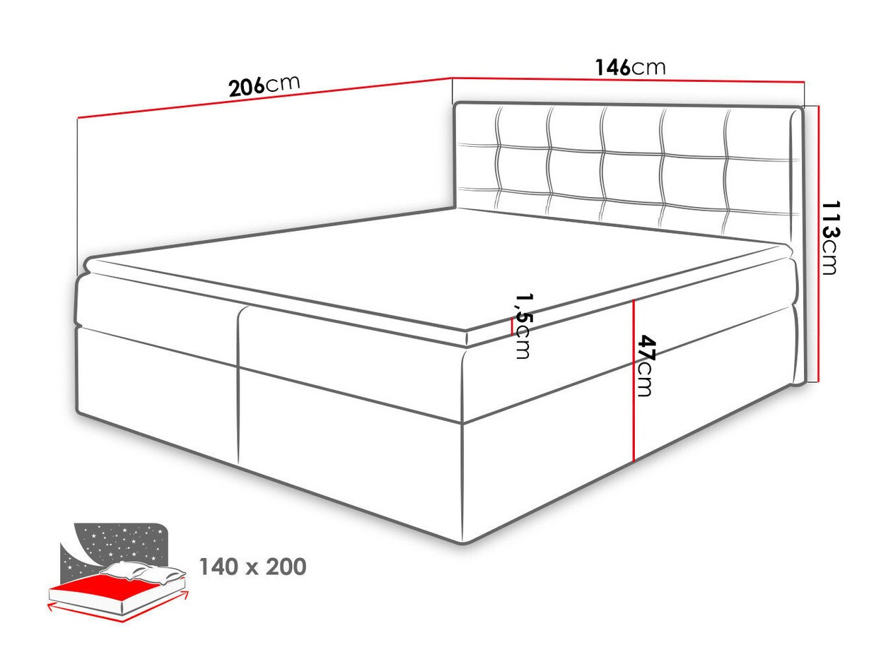 Cama continental Comfivo 195 (Kronos 29)