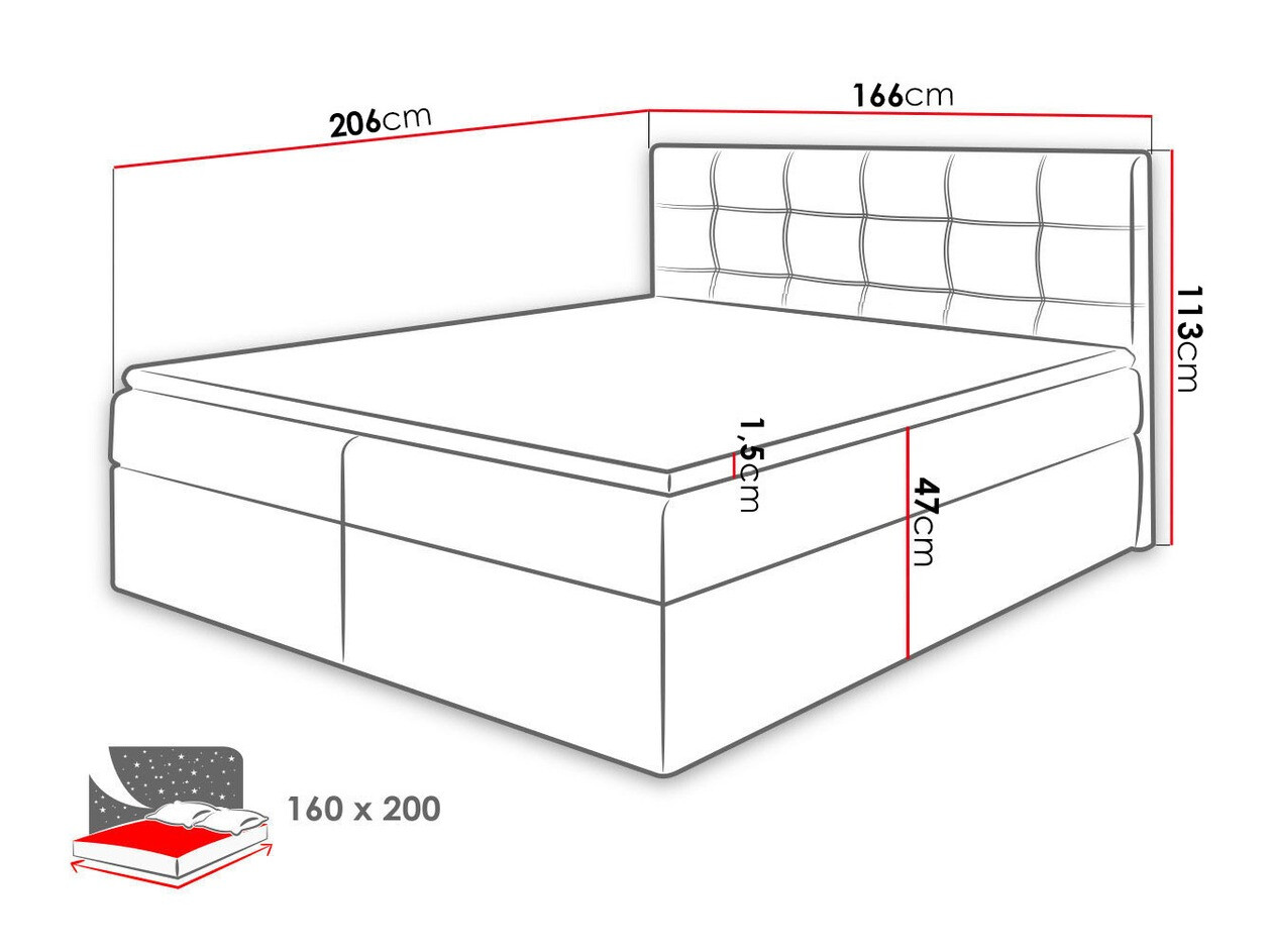 Cama continental Comfivo 195 (Muna 10)