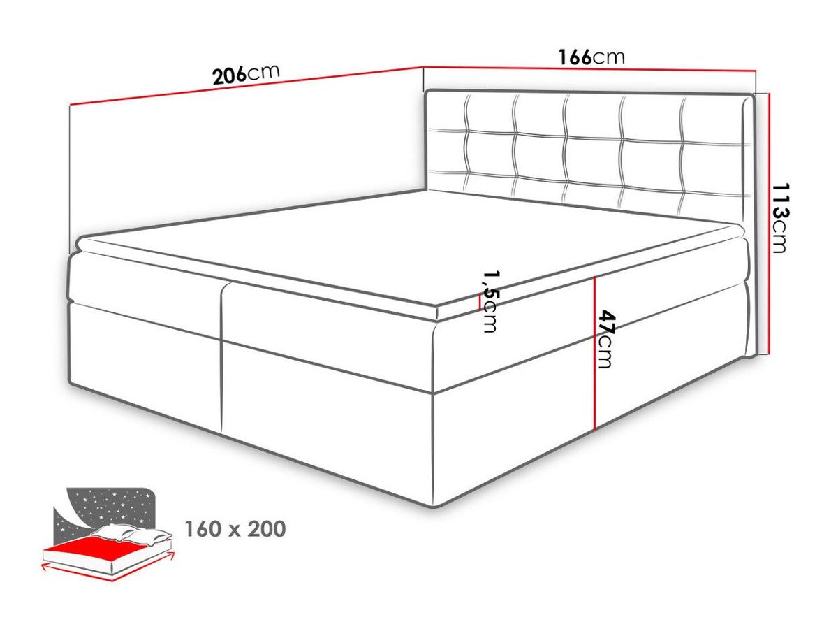Cama continental Comfivo 195 (Soft 011)