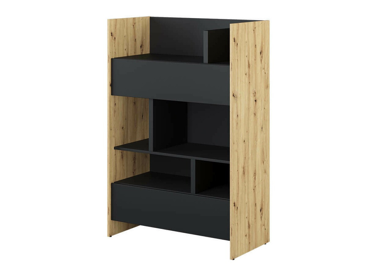 Estante Concept Lenart IX (Carvalho Artisan + Preto)