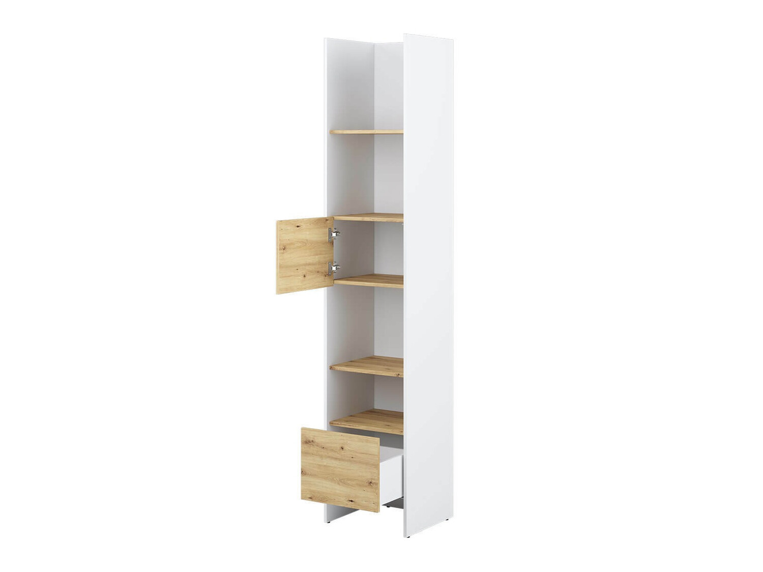 Estante Concept Lenart VI (Branco + Carvalho Artisan)