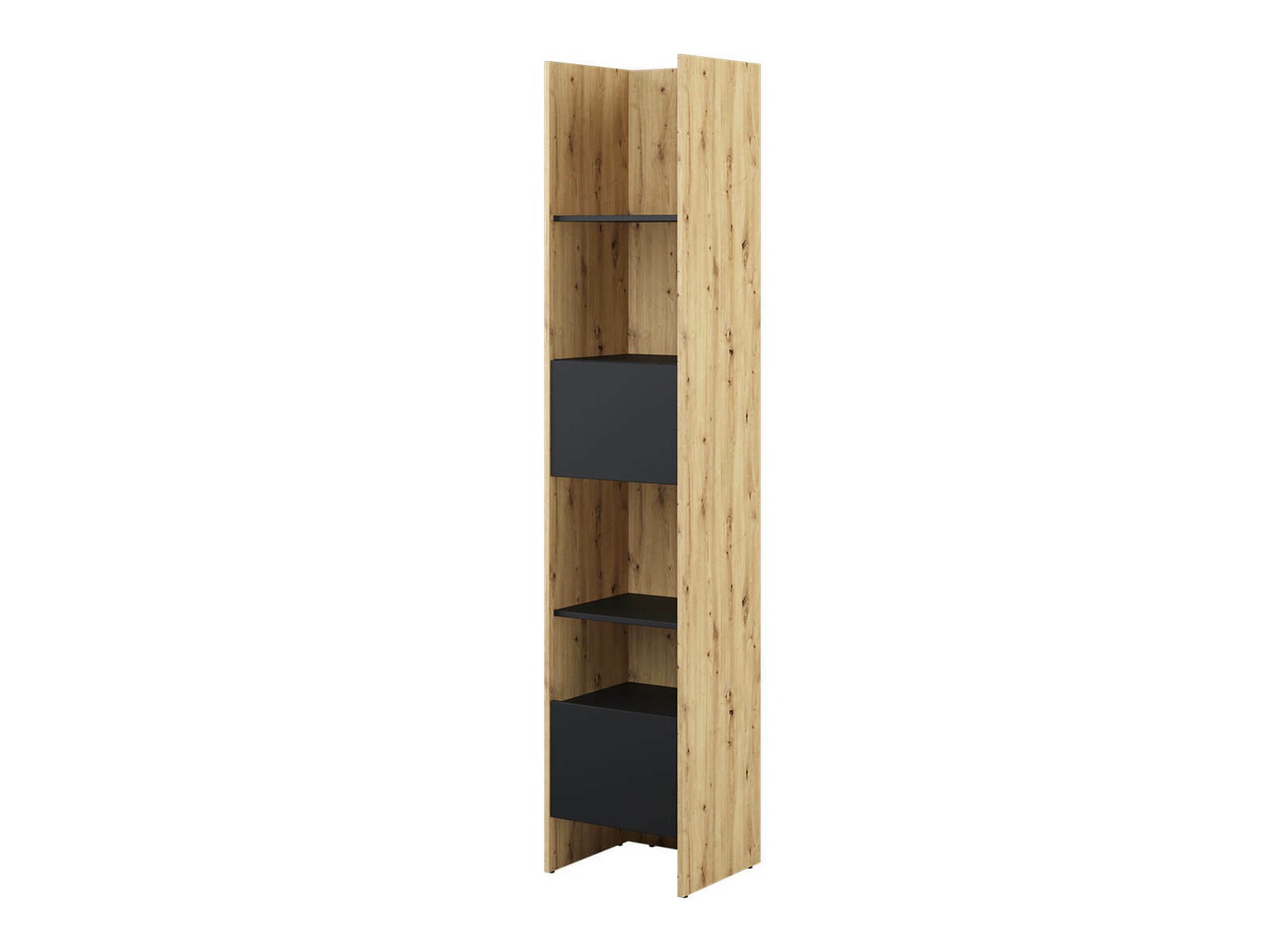 Estante Concept Lenart VI (Carvalho Artisan + Preto)