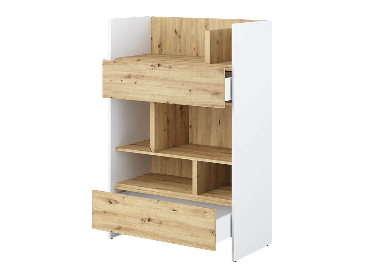 Estante Concept Pro Lenart IX (Branco + Carvalho Artisan)