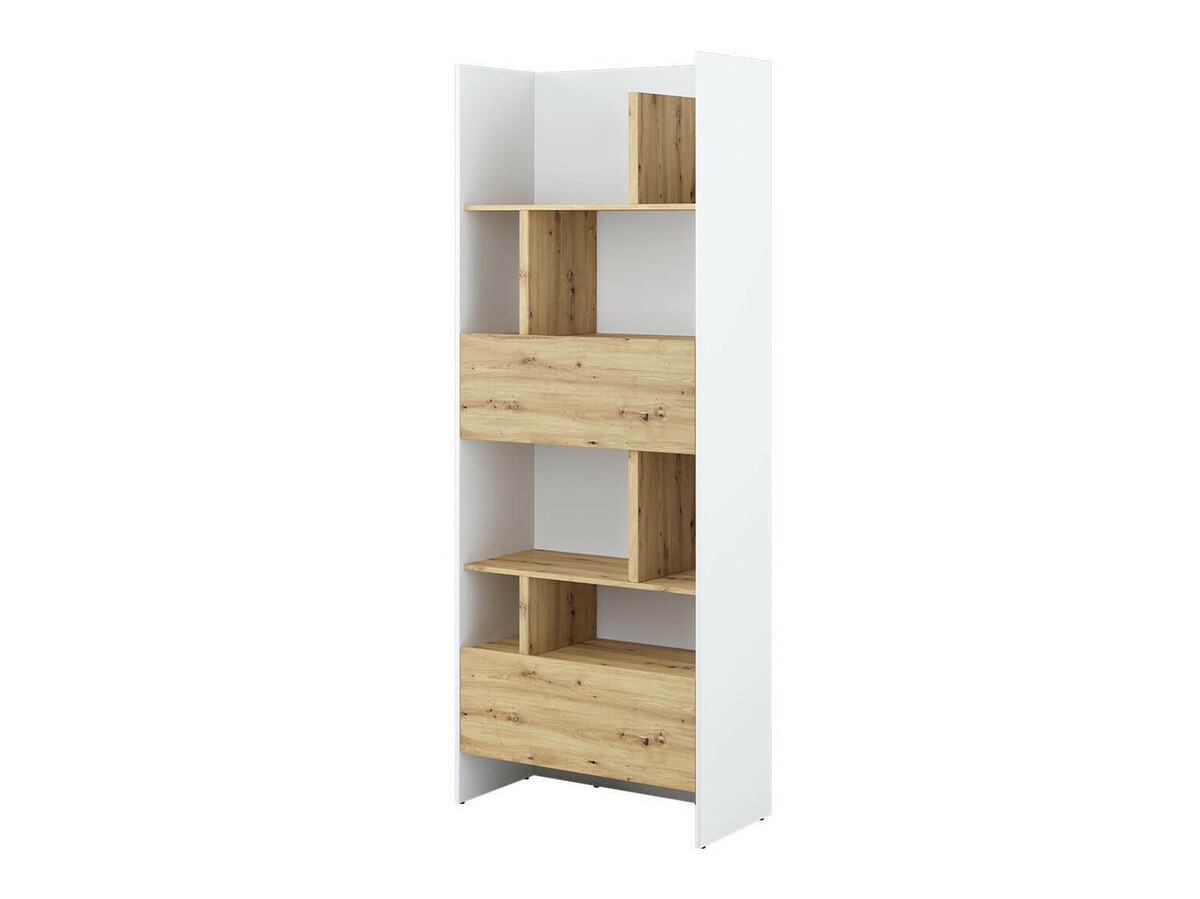 Estante Concept Pro Lenart V (Branco + Carvalho Artisan)