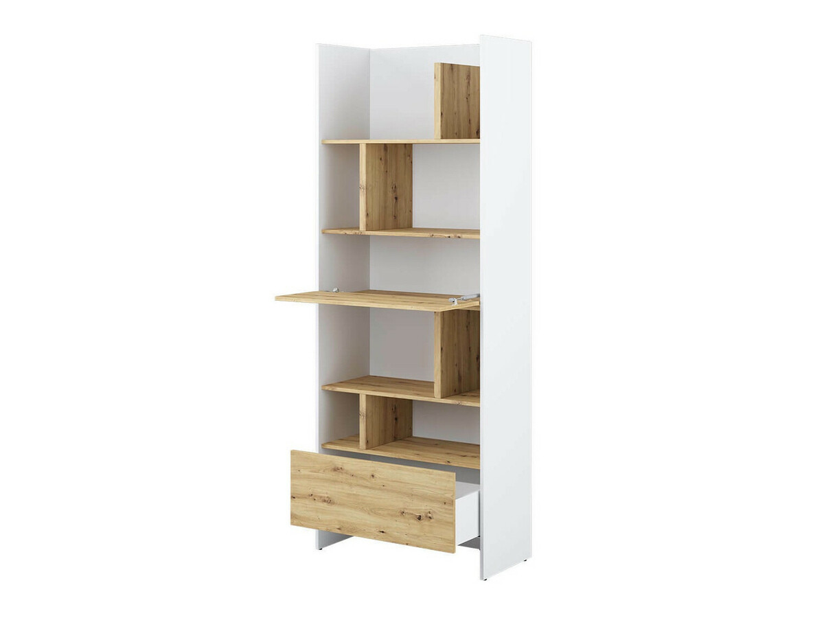 Estante Concept Pro Lenart V (Branco + Carvalho Artisan)