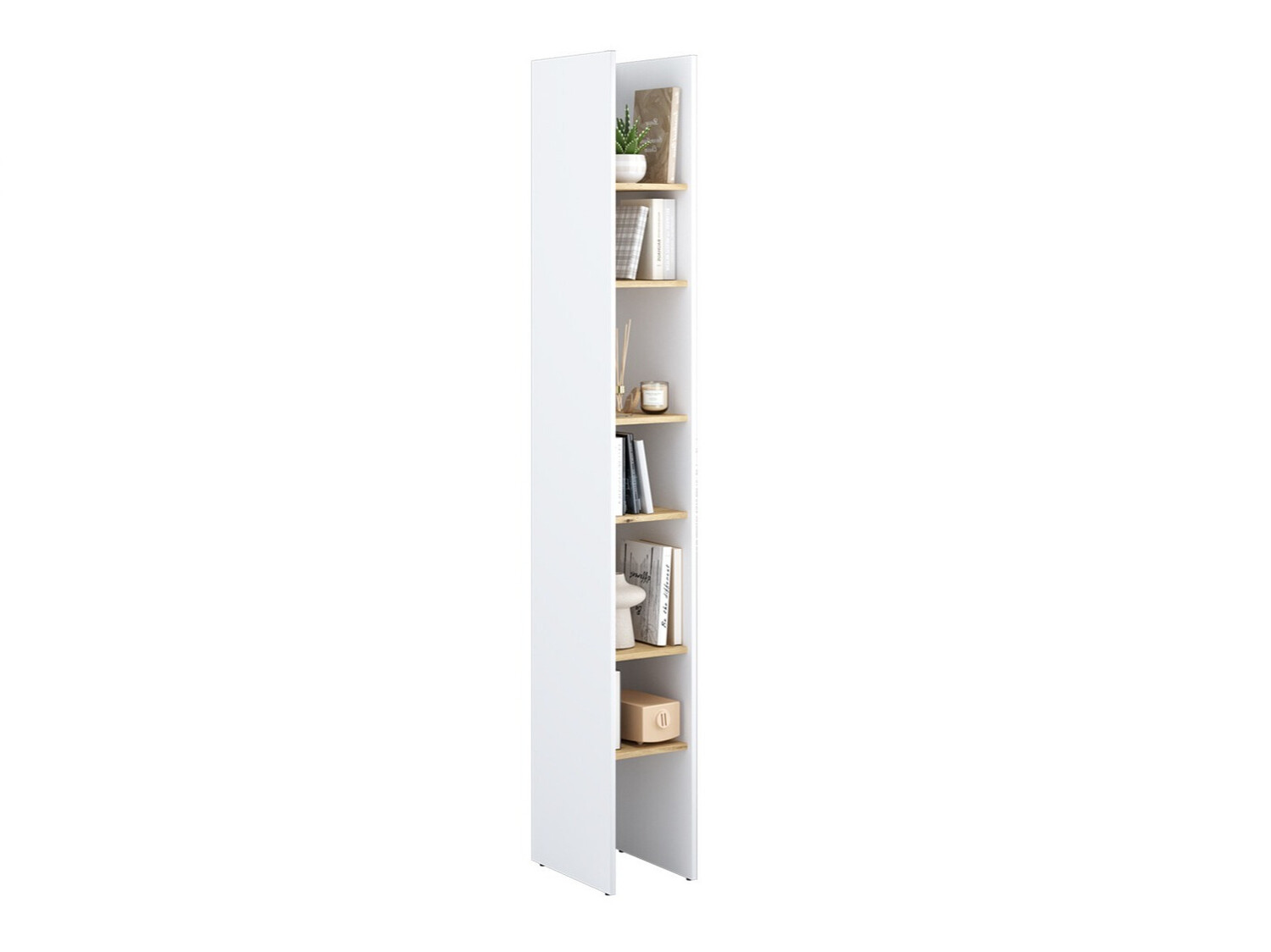 Estante Concept Pro Lenart VII (Branco + Carvalho Artisan)