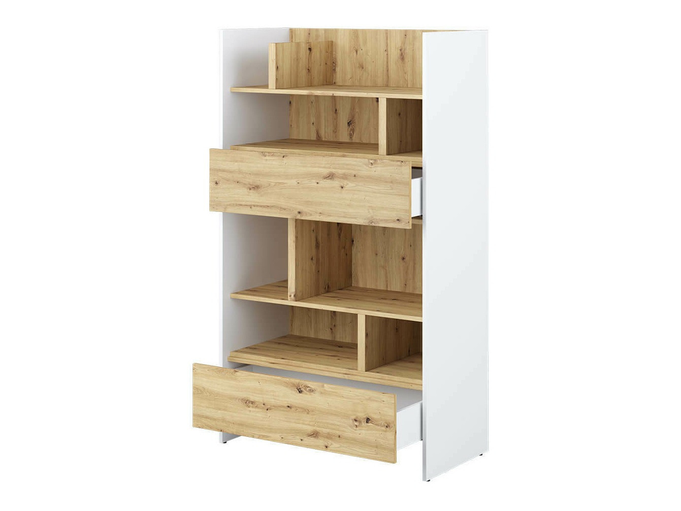 Estante Concept Pro Lenart X (Branco + Carvalho Artisan)