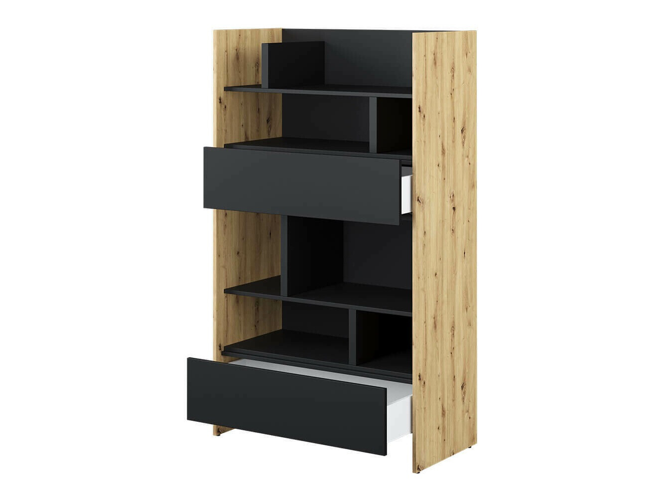 Estante Concept Pro Lenart X (Carvalho Artisan + Preto)